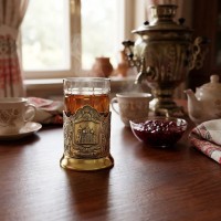 Чайный набор Храм Спаса-на-Крови (латунь)