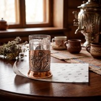 Чайный набор Народные танцы (медь)