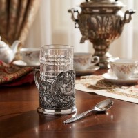 Чайный набор Удачная рыбалка (посеребренный)