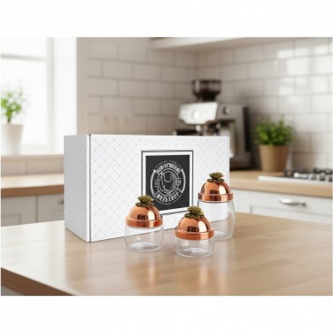 Набор банок для сыпучих продуктов Золотой початок (медь)