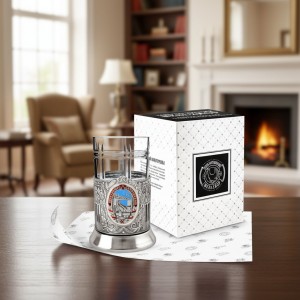 Чайный набор Почетному строителю (с эмалью)