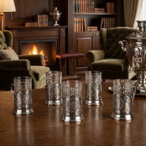 Чайный набор Российский спорт (с чернением)