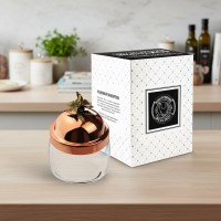 Банка для сыпучих продуктов Бабочки (медь)