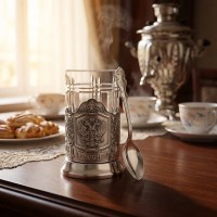 Чайный набор Держава (посеребренный)