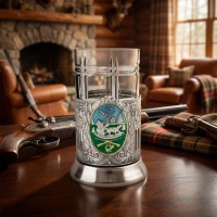 Чайный набор Заядлый охотник (с позолотой и эмалью)