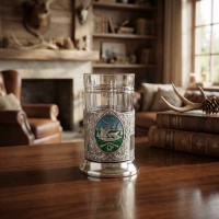 Чайный набор Утиная охота (с чернением и эмалью)