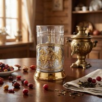 Чайный набор Русские богатыри (с позолотой)