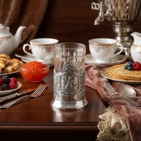 Чайный набор Командир (посеребренный)