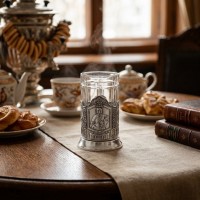 Чайный набор Петр Первый (посеребренный)