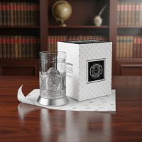 Чайный набор Великий Пушкин (посеребренный)