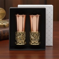 Набор стопок для водки Охота на зайца (с чернением)