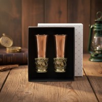 Набор стопок для водки Кабанчик (с чернением)