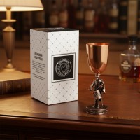 Подарочная рюмка для водки Отважный барабанщик (с чернением)