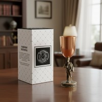 Подарочная рюмка для водки Лихой гусар (с чернением)