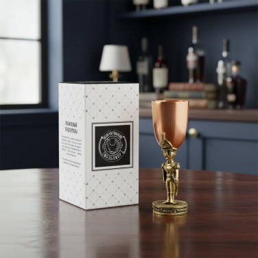 Подарочная рюмка для водки Мой генерал (с чернением)