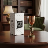 Подарочная рюмка для водки Лихой трубач (с чернением)