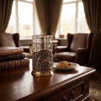 Чайный набор Медвежья охота (с чернением)