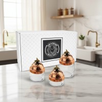 Набор банок для сыпучих продуктов Эффект бабочки (медь)