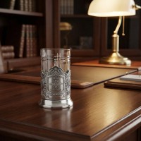 Чайный набор МВД России (посеребренный)