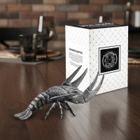 Держатель для визиток Знак зодиака - Рак (с чернением)