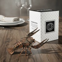 Держатель для визиток Рак (с чернением)