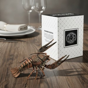 Держатель для визиток Рак (с чернением)