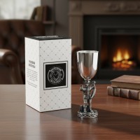 Подарочная рюмка для водки Ловкий рыбак (посеребренная)