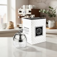 Банка для сыпучих продуктов Флорис (посеребрённая)