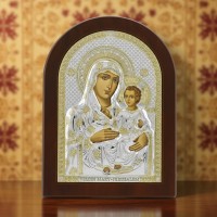 Икона Дева Мария Иерусалимская (посеребренная)