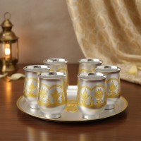 Подарочный набор для вина Золотые цветы (посеребренный)