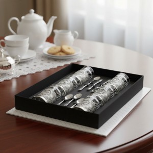 Чайный набор Зимний спорт (с чернением)