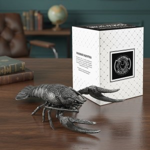 Держатель для визиток Зодиакальный Рак (с чернением)