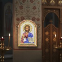 Икона Вседержитель (посеребренная)