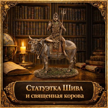 Статуэтка Шива и священная корова