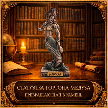 Статуэтка Горгона Медуза, превращающая в камень
