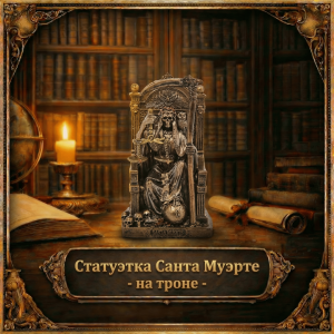 Статуэтка Санта Муэрте на троне Статуэтка Санта Муэрте на троне