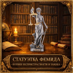 Статуэтка Фемида - богиня беспристрастности и закона