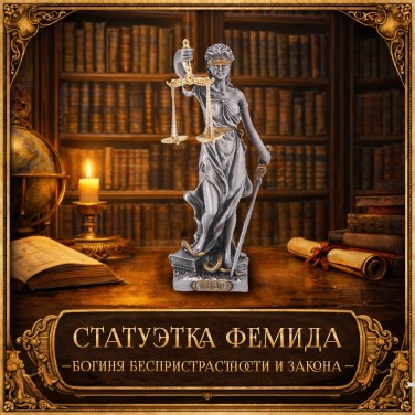 Статуэтка Фемида - богиня беспристрастности и закона