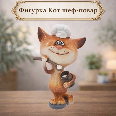 Фигурка Кот шеф-повар Фигурка Кот шеф-повар