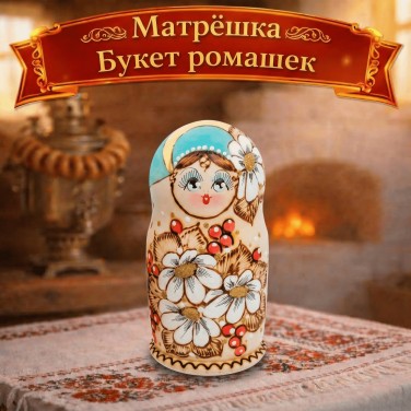 Матрешка Букет ромашек