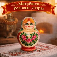 Матрешка Розовые узоры