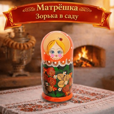 Матрешка Зорька в саду