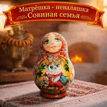 Матрешка - неваляшка Совиная семья