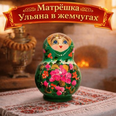 Матрешка Ульяна в жемчугах