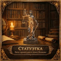 Статуэтка Весы правосудия в руках Фемиды
