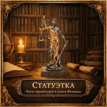 Статуэтка Весы правосудия в руках Фемиды